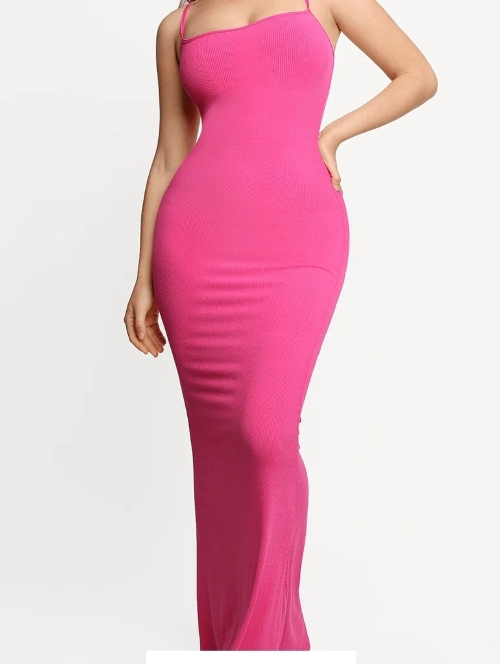 Excellent - Popilush Shapewear Dress Modal Slimming Maxi Slip Dress Pink XS